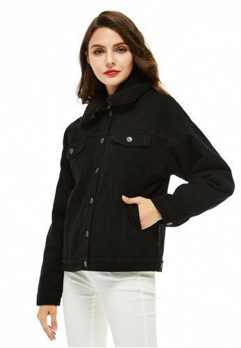 London Rag Denim Borg Collar Jacket